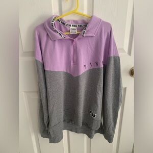 Size small, purple and grey quarter zip from Pink.